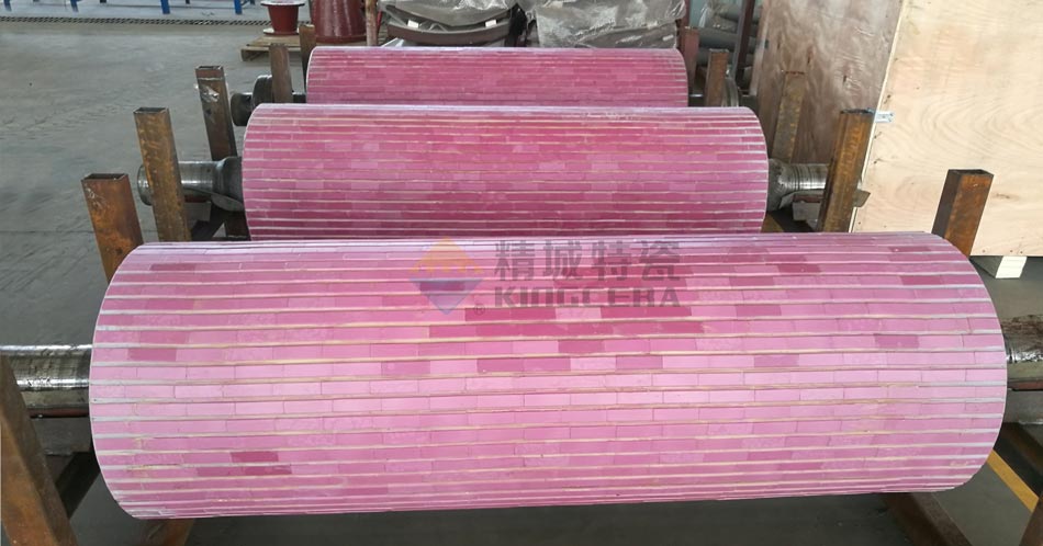 维多利亚老品牌vic特瓷皮带机耐磨陶瓷滚筒防磨解决计划