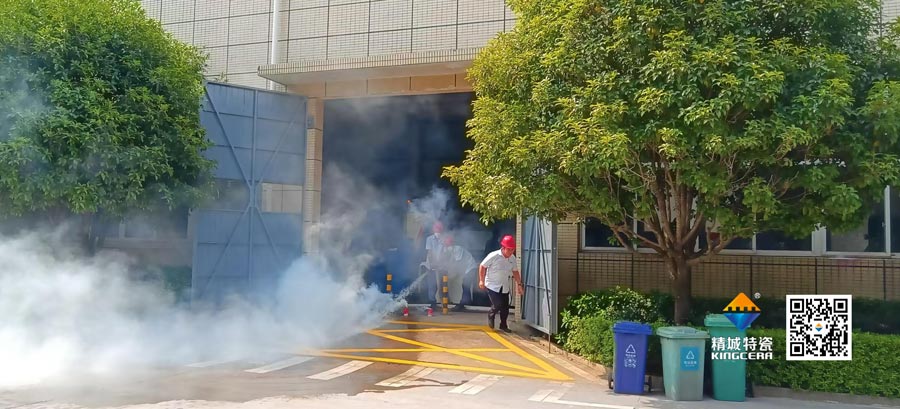 维多利亚老品牌vic起劲配合消防联合演练，，，，，共筑清静生产防地